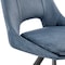 Armen Living Lexi Dining Room Accent Chair in Blue Velvet and Black Finish, PK2 LCLESIBLU - alternate 4